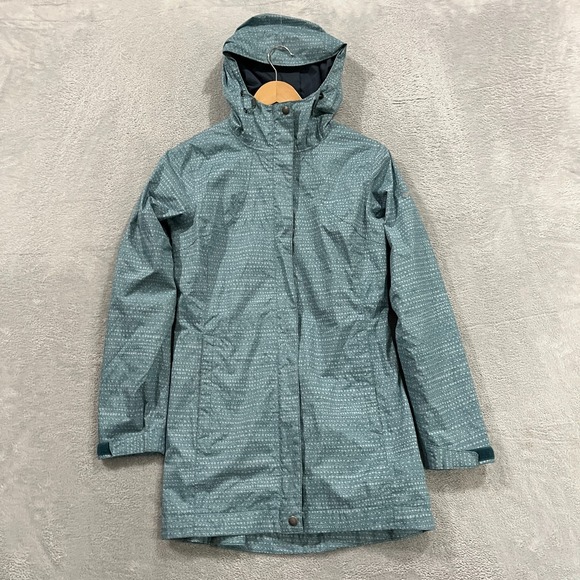 Columbia Omni-Tech Jacket Women's Small Waterproof Hooded Rain Coat Hiking - Picture 1 of 10